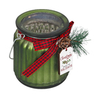 Enfeite Porta Vela Vidro Verde 9x8x8cm Cromus