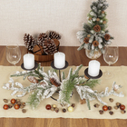 Enfeite Porta Vela Plástico Verde 20x50x26cm Cromus