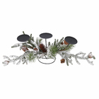 Enfeite Porta Vela Plástico Verde 20x50x26cm Cromus