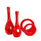 Enfeite Rack Sala Dupla Vaso Vasado  Decorativo + Dupla De Ar