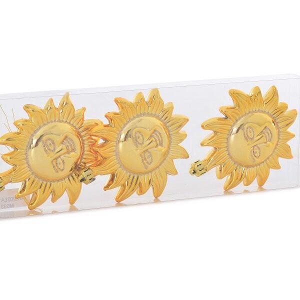 Enfeite Sol Shine Sort Pvc 3 Peças 10 Cm