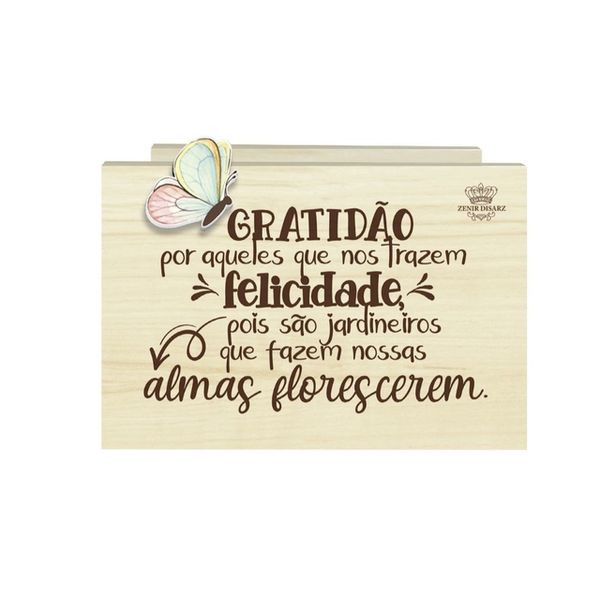 Enfeite Suporte Para Vaso Gratidão 9 X 13 X 14cm Zenir Disarz