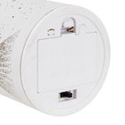 Enfeite Vela Eletrônica Vidro Branco 15x8x8cm Cromus