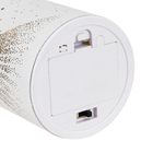 Enfeite Vela Eletrônica Vidro Branco 18x8x8cm Cromus