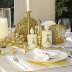 Enfeite Vela Eletrônica Vidro Branco 22x8x8cm Cromus