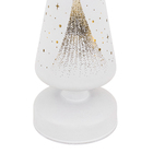 Enfeite Vela Eletrônica Vidro Branco 30x9x9cm Cromus