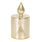 Enfeite Vela Eletrônica Vidro Ouro Velho 15x7x7cm Cromus