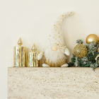 Enfeite Vela Eletrônica Vidro Ouro Velho 15x7x7cm Cromus