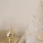 Enfeite Vela Eletrônica Vidro Ouro Velho 15x7x7cm Cromus