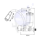 Engate Flexível 40 cm em Aço Inox Trançado para Água Quente e