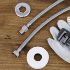 Engate Flexível 40 cm em Aço Inox Trançado para Água Quente e