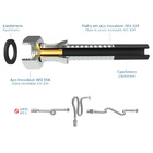 Engate Flexível Aço Inox Mxf 1,00 M 1/2 Entrada Água