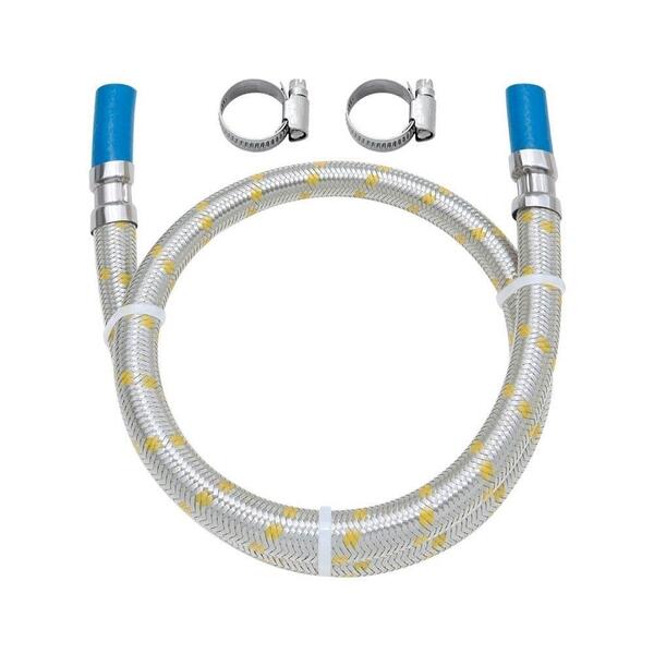 Engate Flexível Blukit Inox Para Gás Para Espigão Com Abraçad