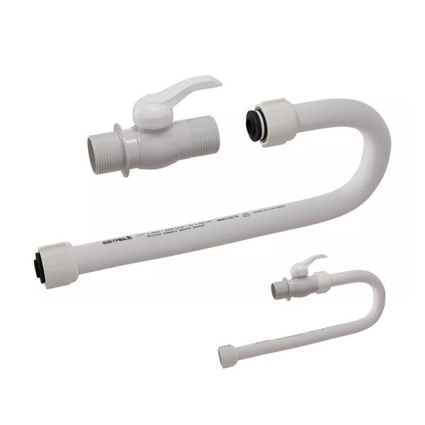 Engate Flexível C/registro Pvc 1/2 Branco 40 50 60cm Estrela