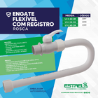 Engate Flexível C/registro Pvc 1/2 Branco 40 50 60cm Estrela