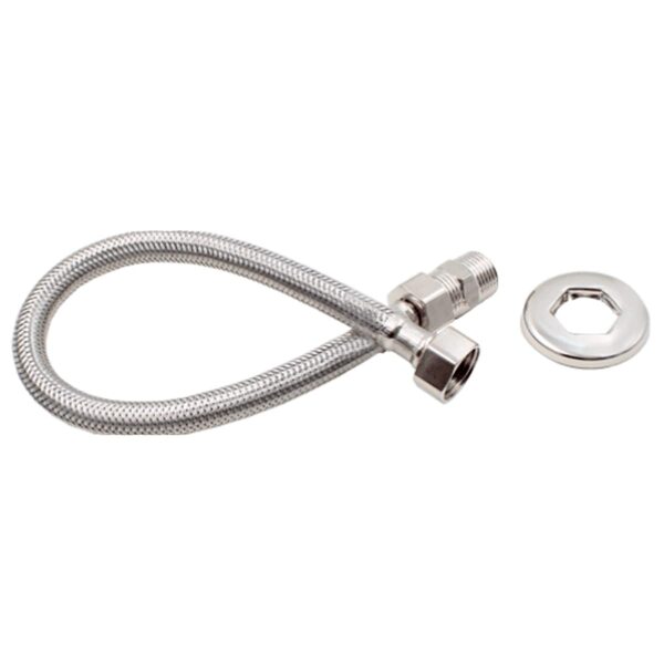 Engate Flexível Rabicho Inox Traçado 60cm Macho X Fêmea 1/2 D