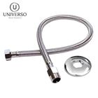 Engate Flexivel Trançado Para Pia Aço Inox 40 Cm Acabamento F