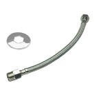 Engate Mangueira Flexível Trançado Aço 1/2 30cm Quente Fria