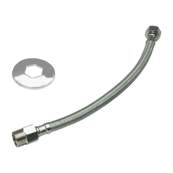 Engate Mangueira Flexível Trançado Aço 1/2 40cm Quente Fria