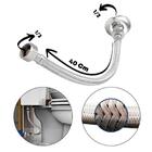 Engate Mangueira Flexivel Trançado Aço Inox 40cm Quente Fria