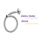 Engate Mangueira Flexível Trançado Aço Inox 40cm Quente Fria
