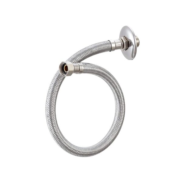Engate Mangueira Flexível Trançado Aço Inox 40cm Quente Fria