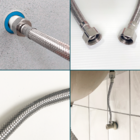 Engate Mangueira Flexível Trançado Inox 40cm Femea x Femea 1/