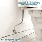 Engate Mangueira Flexível Trançado Inox 40cm Femea x Femea 1/