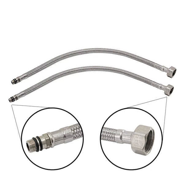 Engate Rabicho Par 80cm Monocomando Mangueira Misturador Flex