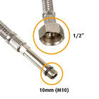 Engate Rabicho Par 80cm Monocomando Mangueira Misturador Flex