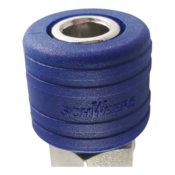 Engate Rápido 1/4" Rosca Fêmea 1/4" Npt Enc Azul Schweers