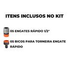 Engate Rápido Para Mangueira De 1/2" Polegada + Bico Para Tor