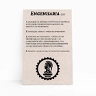 Engenharia Dicionário Minimalista Quadro Canvas 100x70cm