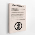 Engenharia Dicionário Minimalista Quadro Canvas 100x70cm