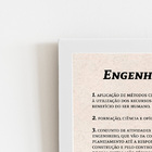 Engenharia Dicionário Quadro Moldura Branca 60x40cm