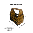Engradado Para 6 Cerveja Em Mdf  Garrafas Até 350ml