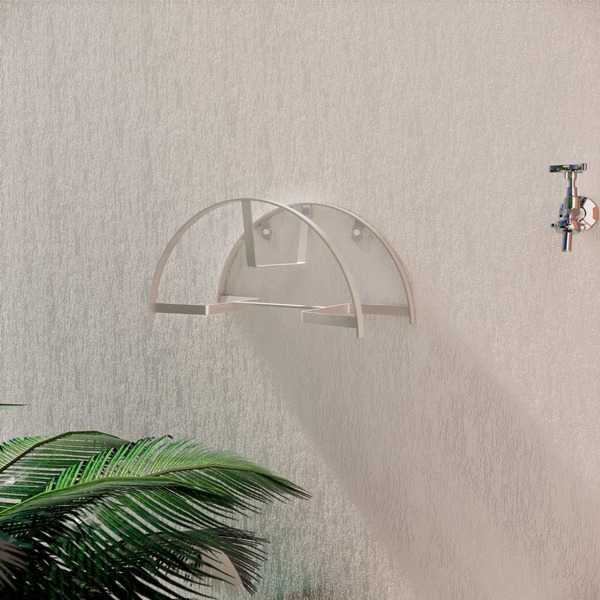 Enrolador De Magueira De Parede Para Jardim  Branco Brilho