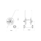 Enrolador de Mangueira Carrinho Plástico Verde 55m Tramontina