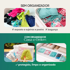 Envelope Organizador Plástico Transparente 2x20x20cm Casa e Ordem