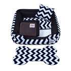 Enxoval Cama De Cachorro Com Zíper Pandora - P - Chevron Preto
