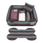 Enxoval Cama De Cachorro Com Zíper Pandora - P - Jacquard Mar