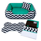 Enxoval Cama De Cachorro Dupla Face Lola - Egg - Chevron Verde