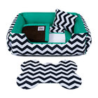 Enxoval Cama De Cachorro Dupla Face Lola - Egg - Chevron Verde