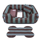 Enxoval Cama De Cachorro Lola Jacquard - M - Marrom