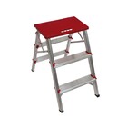 Escada 2 Degraus + Banqueta Domestica  Alumínio - Até 100kg