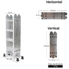Escada Articulada De Alumínio 16 Degraus 4,70 Metros De Altu