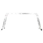 Escada Articulada De Aluminio 4x4 16 Degraus Com Rodas 3,32 M