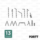 Escada Articulada Multifuncional 4x3 Alumínio Fortt 12 Degrau