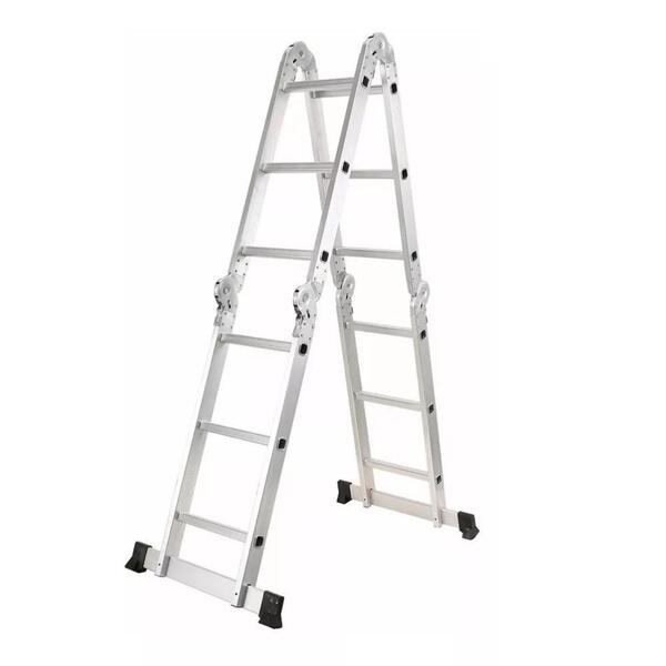 Escada Articulada Multifuncional 4x3 Alumínio Fortt 12 Degrau