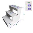 Escada Auxiliar 3 Degraus Mdf - Branco